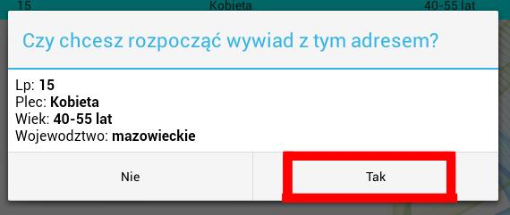 UWAGA: Każdy ankieter przed wyjściem w teren (w każdym dniu realizacji ankiety) MUSI sprawdzić, czy w aplikacji widoczna jest próba.