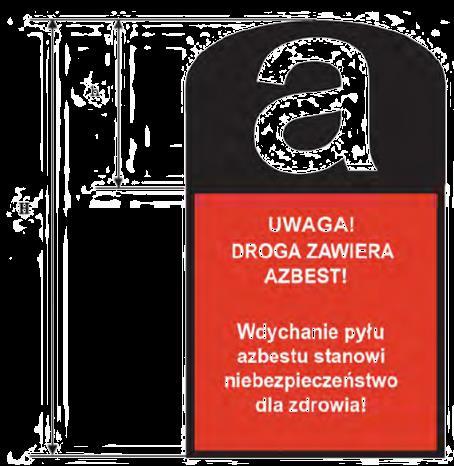 pomieszczenia w związku z brakiem możliwości trwałego umieszczenia oznakowania na instalacji lub urządzeniu zawierającym azbest.