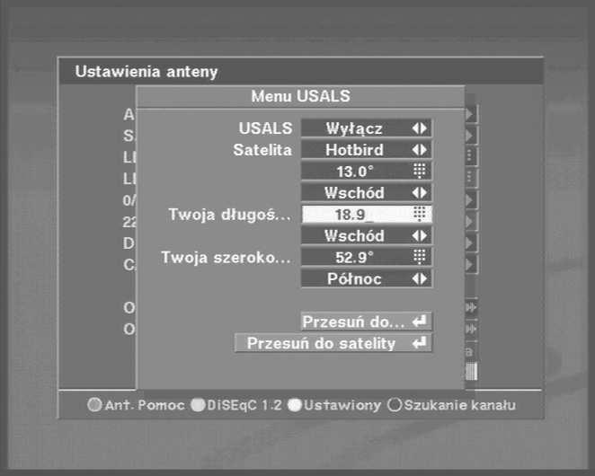 4. przełączniki (0/12V, 22KHz Tone, DiSEqC) naleŝy uaktywnić opcje, które uŝywamy do przełączania konwerterów 5.