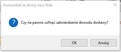 oraz potwierdzić operację cofnięcia zatwierdzenia.