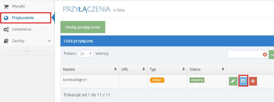 Mapowanie metod dostawy Allegro posiada metody dostawy, które wybieramy podczas wystawiania aukcji nasz system pozwala na mapowanie metod dostawy do metod jakimi chcemy