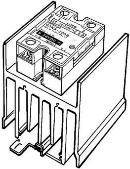 Radiator Y92B-N (dla 22B-, 425B-) Przy montażu powierzchniowym należy zmniejszyć prąd obciążenia o 3% (zob. wykresy zależności prądu obciążenia od temperatury otoczenia).