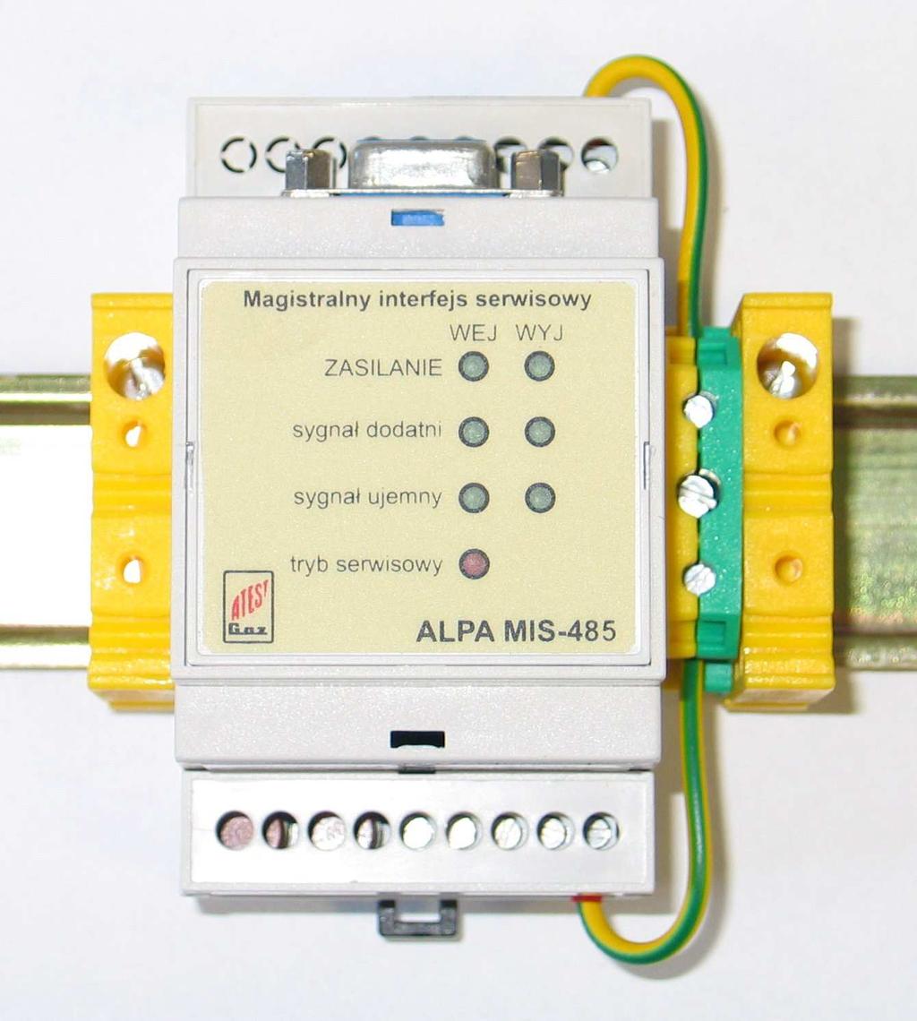 stłumia przepięć na zaciskach ALPA-MIS do wartości dopuszczalnych, moŝe dojść do wyidukowania zakłóceń w kablach połoŝonych równolegle.