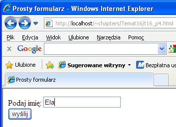 <html> <head> <title>prosty formularz</title> </head> <body> <form