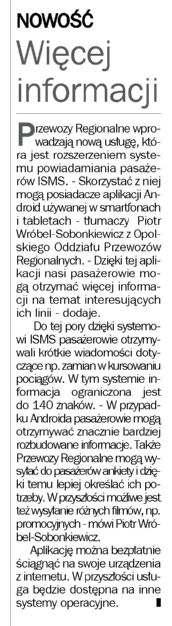 WIĘCEJ INFORMACJI NOWA TRYBUNA OPOLSKA s.