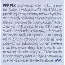 PKP PLK CHCĄ WYDAĆ W TYM ROKU.