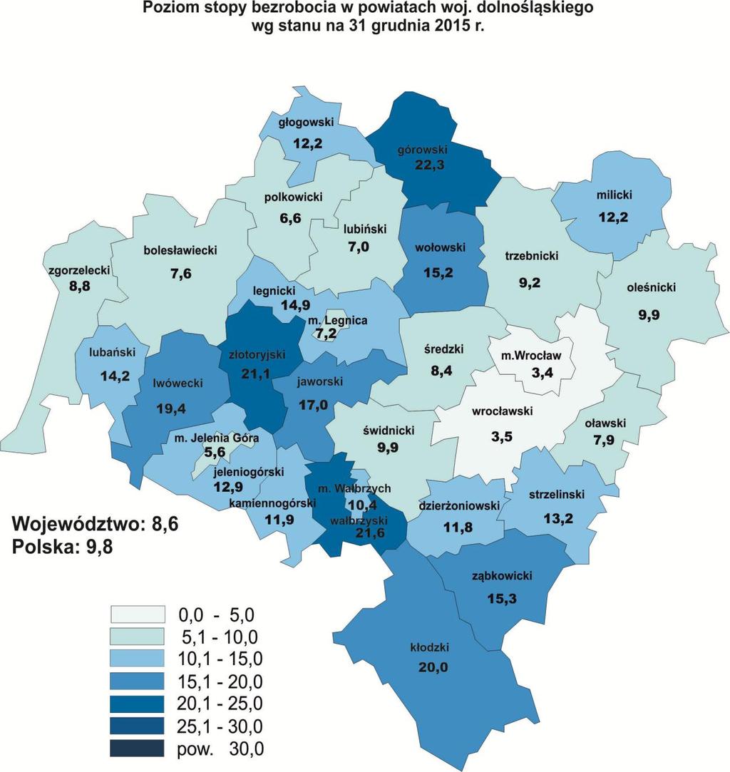 III. Prezentacja danych Dolnośląskiego Wojewódzkiego Urzędu Pracy 5 5 Informacja o sytuacji na rynku pracy w województwie