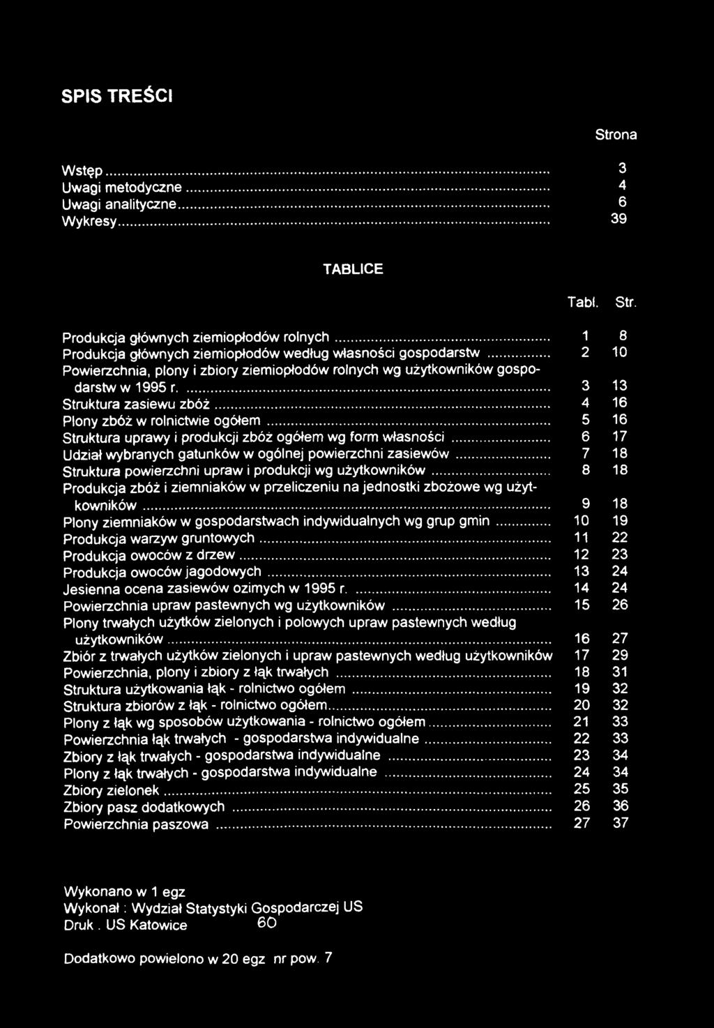 .. 4 16 Plony zbóż w rolnictwie ogółem... 5 16 Struktura uprawy i produkcji zbóż ogółem wg form własności... 6 17 Udział wybranych gatunków w ogólnej powierzchni zasiewów.