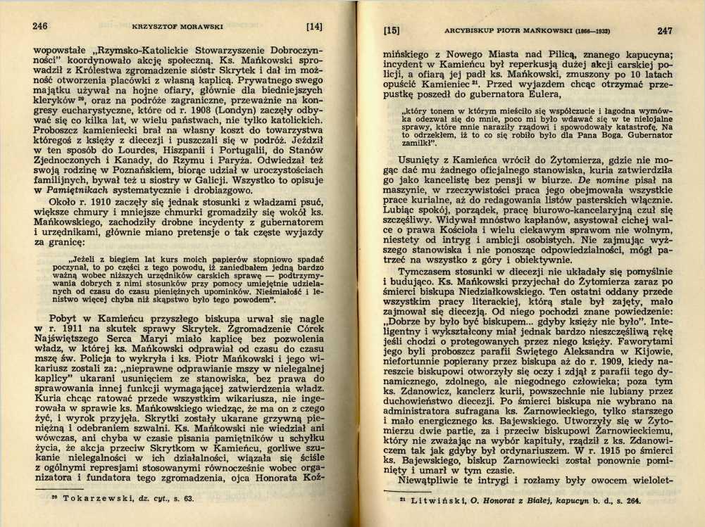 wopowstałe Rzymsko-Katolickie Stowarzyszenie Dobroczynności koordynowało akcję społeczną. Ks.