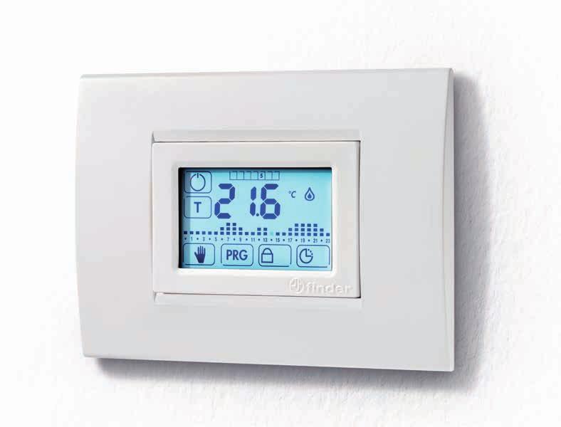 SERIA SERIA Programowalny tygodniowo termostat z ekranem dotykowym Łatwość użytkowania Programowalny tygodniowo termostat pokojowy z EKRANE DOTYKOWY Kalendarz z latami przestępnymi i czasem letnim i