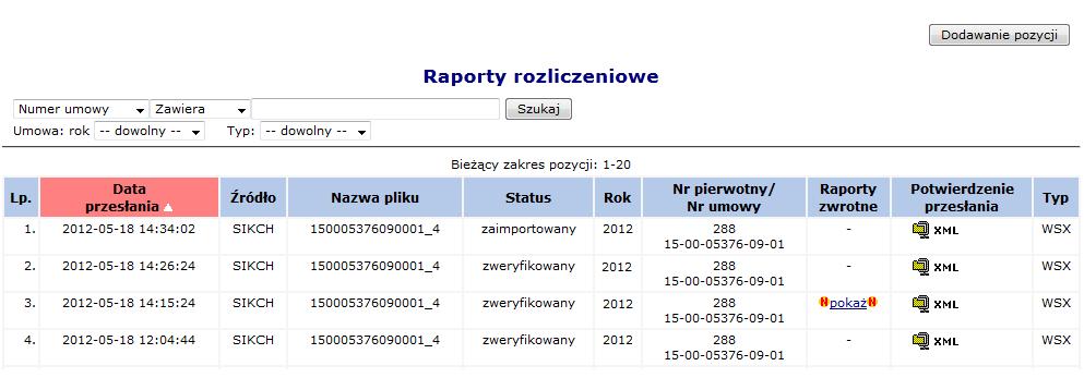 W powyższym oknie dostępne są następujące informacje: Pozycje rachunku - podgląd pozycji, które zostaną zawarte w rachunku refundacyjnym Pozycje wzrostu fin. świad.