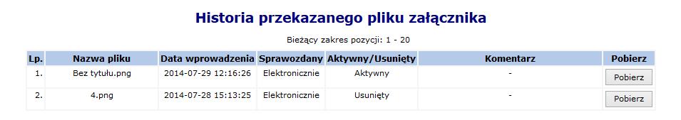 4. Po wybraniu opcji wyświetlony zostanie podgląd wgrywanego pliku załącznika. Wybór opcji kończy proces. Każdy dodany załącznik jest automatycznie przekazywany do OW NFZ, gdzie oczekuje na ocenę.