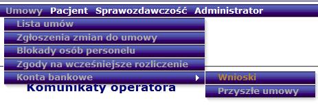 Raporty kolejek oczekujących Raporty z fakturami zakupowymi leków Sprawozdawczość-> Kolejki oczekujących Sprawozdawczość->Raporty z fakturami zakupowymi leków X - Kolejki oczekujących X - Przypadki