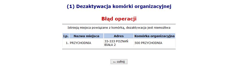 umożliwi wprowadzenie rzeczywistej daty końca obowiązywania harmonogramu, np.