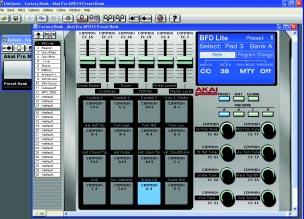 Akai MPD24 mowane tak, aby ułatwić pracę z konkretnymi programamihostami i wirtualnymi instrumentami (BFD Lite, Reason, Guru, Live, Stylus, Battery, Arkaos VJ, Cubase LE), a także z samplerem MPC2500.