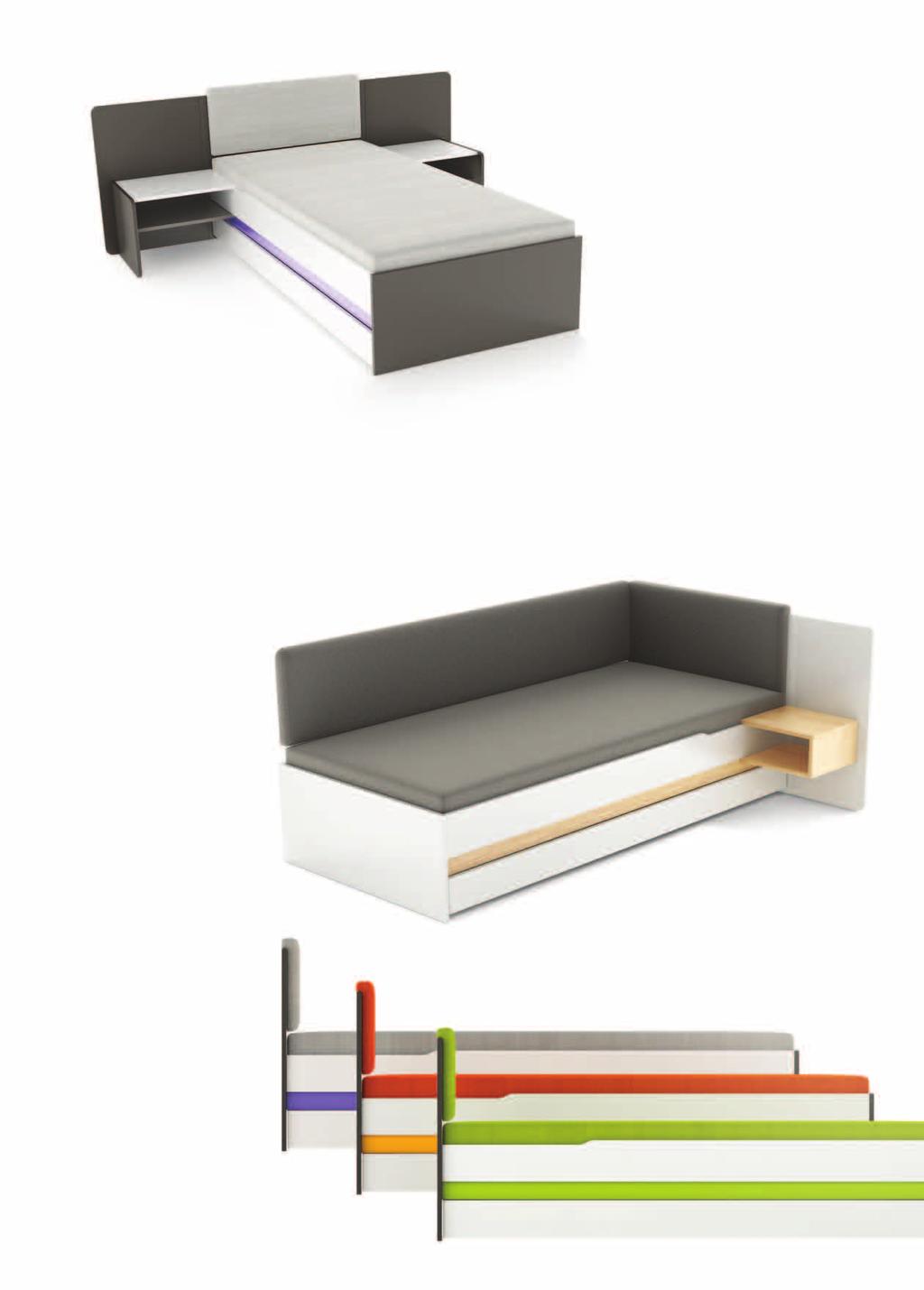 pojemnik na pościel underbed drawer T06-09- POP, T06-09-W wysokość x długość x szerokość (H) x (L) x (W) 16 cm x 198 cm x 94 cm* panel tapicerowany upholstered panel PL-09-(...), PL-09-X-(.