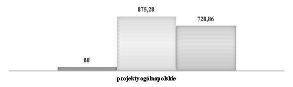 94 Małgorzata Sikora-Gaca, Renata Gabryszak zdrowia w latach 2007-2013 wyniosła 413,73 mln zł, a wartość projektów ogółem to 468,74 mln zł.