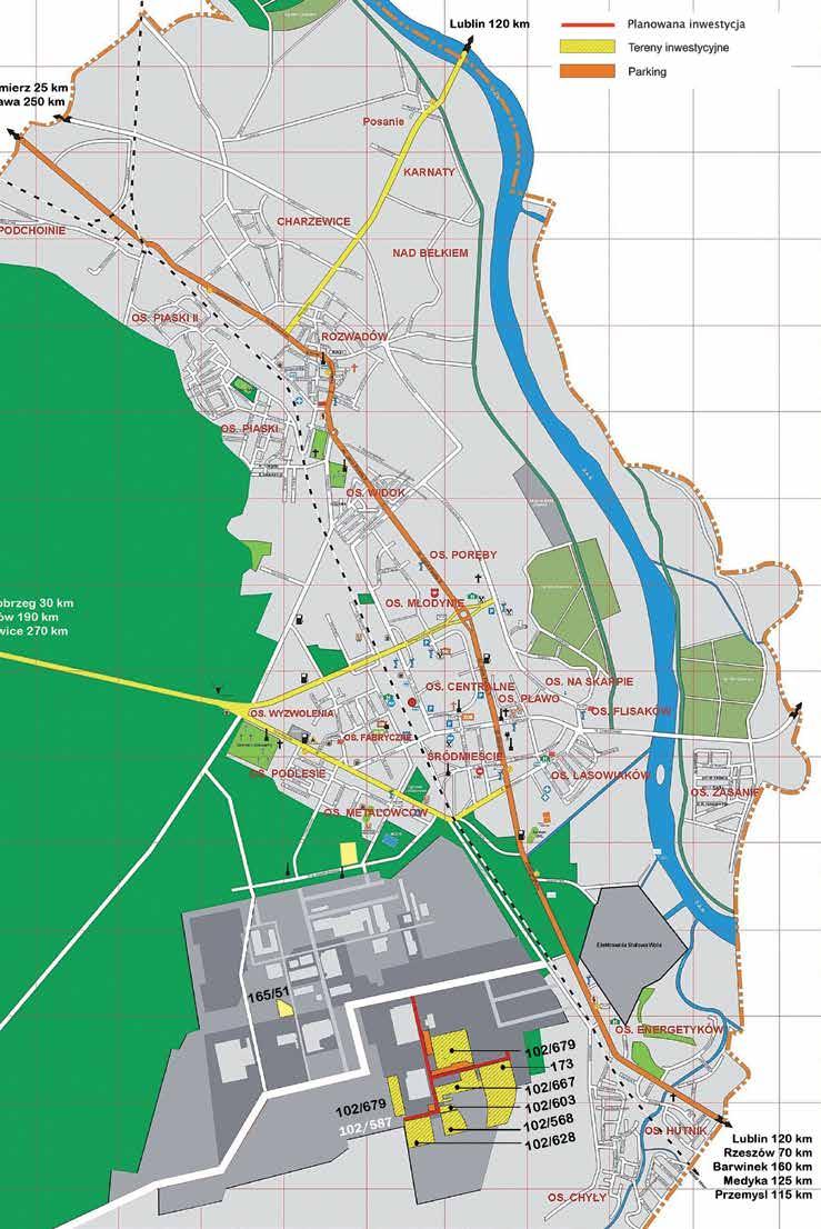 Plots described in the investment offer are the property of the Municipality of Stalowa Wola (aside from the plot No. 102/487, section 6 owned by the State Treasury).