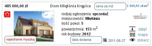 Prezentacja zawiera: szczegółowy opis każdej oferty (metraż, termin oddania, opis, warunki płatności,