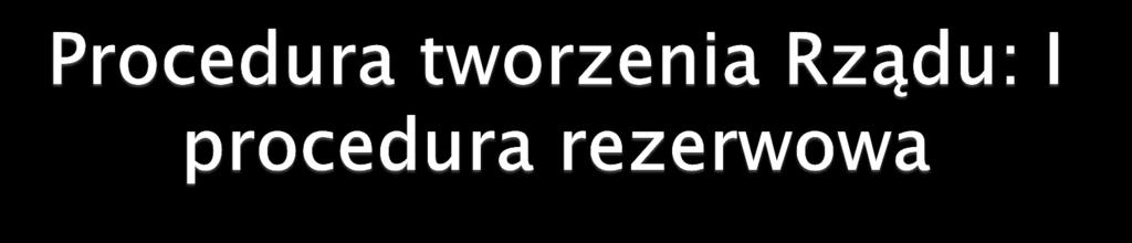 W razie niepowołania Rady Ministrów w przedstawionym wyżej trybie lub nieudzielenia jej wotum zaufania przez Sejm, w ciągu 14 dni od upływu terminów określonych w art. 154 ust.