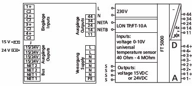 /obciążalność prądowa 100mA 82 g Napięcia zasilania 230 V AC, 50 Hz Pobór prądu < 25 ma 4 x wejście analogowe /rezystancja 40 40 M /napięcia 0 V