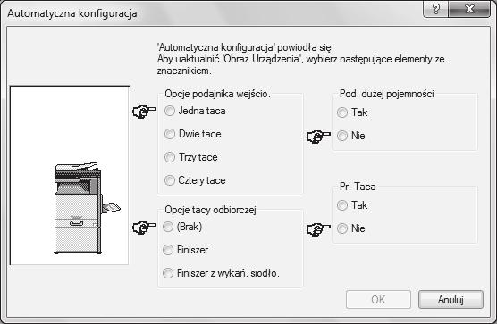 INSTALACJA STEROWNIKA DRUKARKI / STEROWNIKA PC-FAX 5 Skonfiguruj wygląd urządzenia.