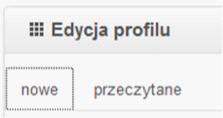 Rysunek 93 Ikona komunikatów W podsekcji tej mamy do wyboru dwie zakładki pokazane na obrazku poniżej.