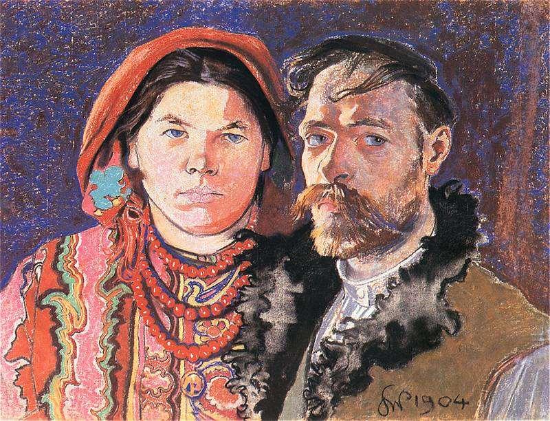 Portret artysty z żoną. 1904. Pastel.
