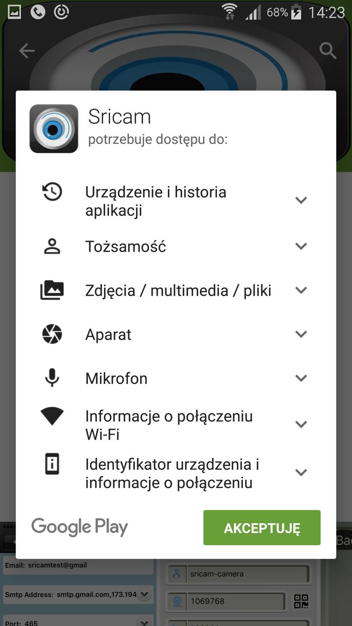 prosimy zaimplementować program z Google play lub App