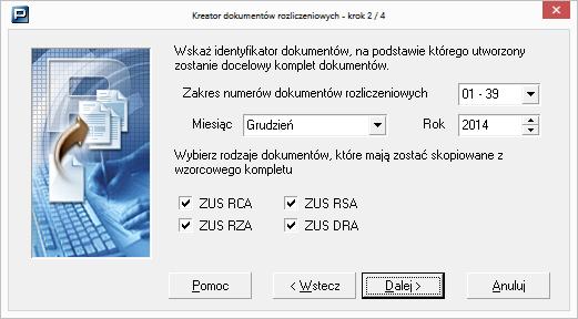 Rysunek 68. Okno: Kreator dokumentów rozliczeniowych krok 2/4 4.