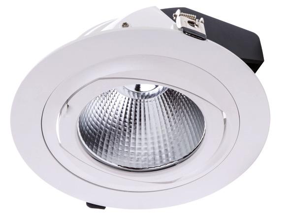 www.maxi-light.pl BOSS GOT LED SPOT Nowoczesny w pełni regulowany downlight okrągły, wpuszczany, przeznaczony do sufitów podwieszanych. Obudowa wykonana jest z aluminium.