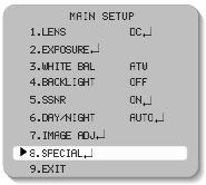 Menu [Main Setup] Specjalne 1 Menu [Main Setup] Ust. Ekspozytury 1.