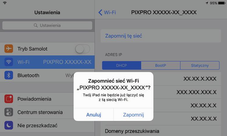 Zmień Hasło Zmiana hasła połączenia Wi-Fi. Wprowadź stare hasło, zgodnie ze wskazówkami na ekranie, a następnie wprowadź dwa razy nowe hasło i na koniec stuknij Aktualizacja.