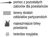 sukces wojsk polskich w bitwie pod Grochowem. na co wskazuje 2. duża liczba stoczonych bitew i potyczek. B. Powstanie styczniowe, 3.