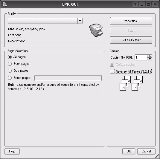 Drukowanie dokumentu Drukowanie z poziomu aplikacji Istnieje wiele aplikacji systemu Linux, które umożliwiają drukowanie za pomocą systemu Common UNIX Printing System (CUPS).
