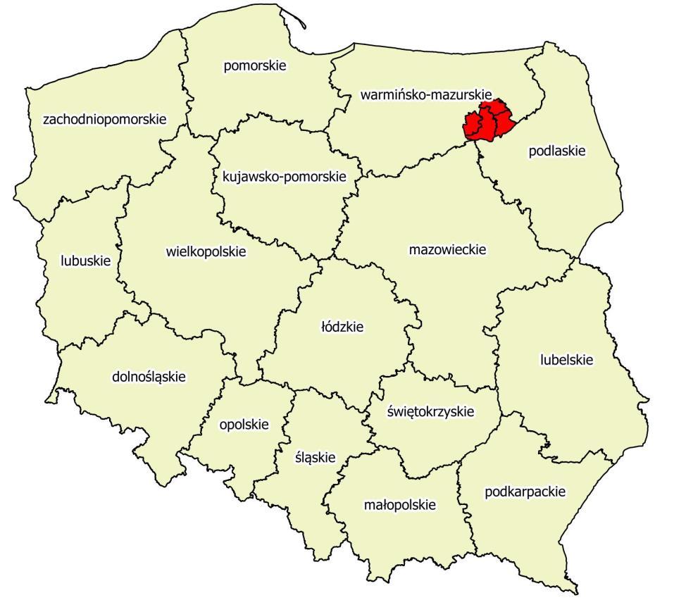 wiejskie:, Biała Piska, Orzysz i Ruciane Nida. Gmina zajmująca obszar 633,69 km², jest największą gminą w Polsce 1.