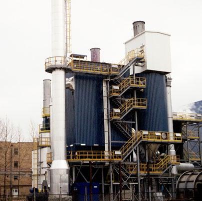 Gas extraction and cleaning system for copper refining furnaces Copper