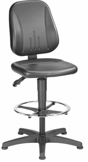 KRZESŁO WARSZTATOWE 9651 E To pracownicze krzesło obrotowe przekonuje swoimi różnorodnymi możliwościami ustawień jak i zastosowaniem materiałów zapewniających optymalny komfort pracy.