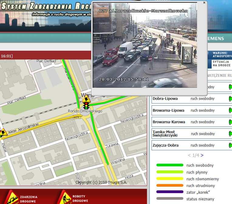 Zarządzanie ruchem doświadczenia krajowe, Warszawa Zintegrowany system zarządzania ruchem w Warszawie