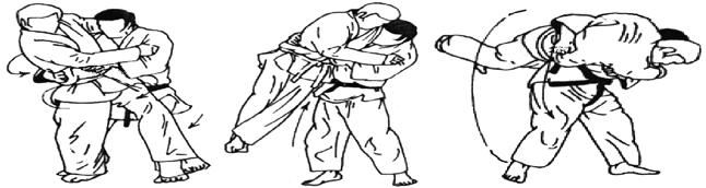 1 kyu - pas brązowy NAGE WAZA 1. UTSURI GOSHI 2. SOTO MAKIKOMI 3. O SOTO GURUMA 4.