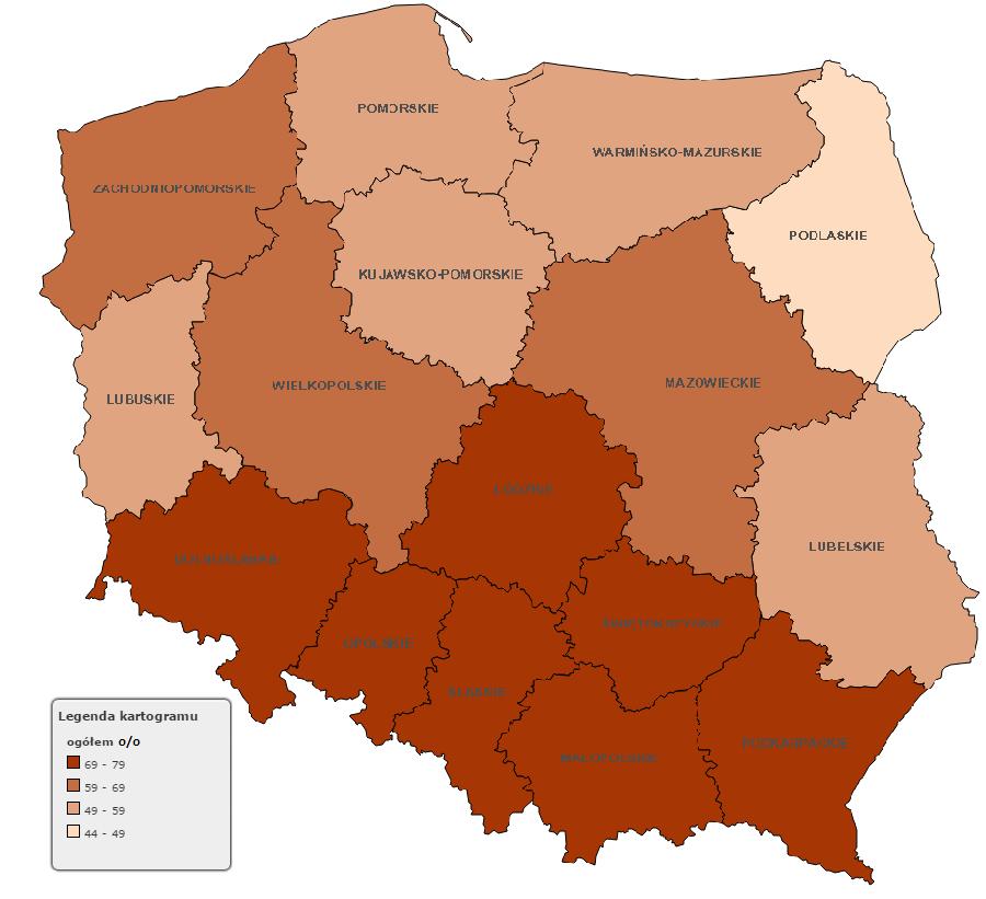 Główną przyczyną pogarszania się stanu technicznego nawierzchni, jest wzrastający z roku na rok ruch pojazdów ciężarowych, np.