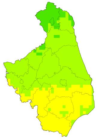 głównie z kierunku południowej i południowo zachodniej Europy. Mapa 9.