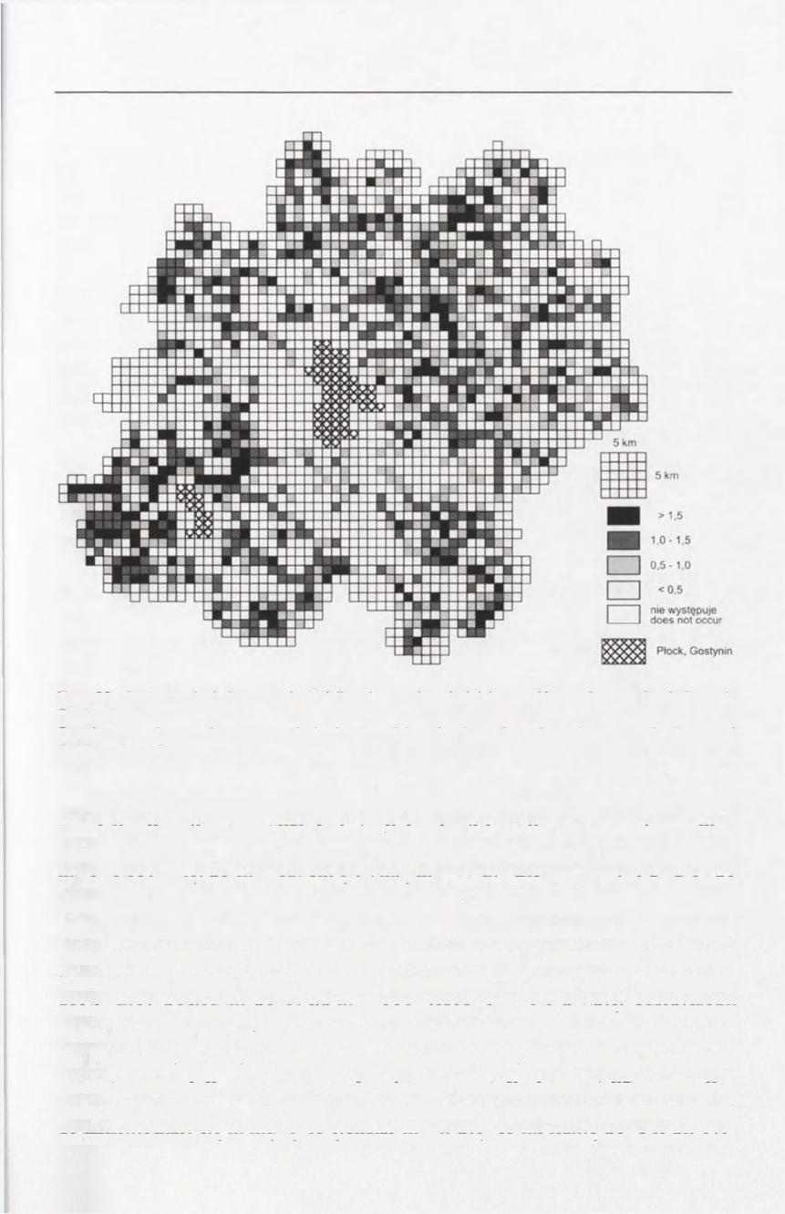 111 Rye. 38. Gęstość sieci drogowych. Źródło: dane odpowiednich urzędów gmin oraz Bank Danych Regionalnych. Density of road networks.