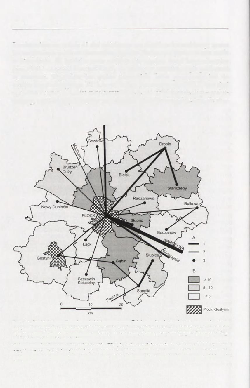 116 Przedstawiona na rycinie 41 sieć szkieletowa ma charakter hierarchiczny, oparta jest na głównym węźle telekomunikacyjnym w Płocku oraz pomocniczym węźle w Gostyninie.