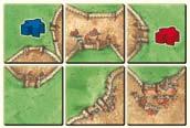 Nieukończony klasztor przynosi graczowi 1 punkt za płytkę samego klasztoru oraz po jednym punkcie za wszystkie przyległe płytki, leżące wokół klasztoru.