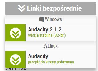 Wybieramy Linki bezpośrednie i z listy wybieramy wersję dla Windows Rys.4.