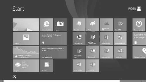 Przechodzenie na Ekran aplikacji w Windows 8.1 1. Kliknij specjalny przycisk przechodzenia do Ekranu aplikacji, który pojawił się w wersji 8.