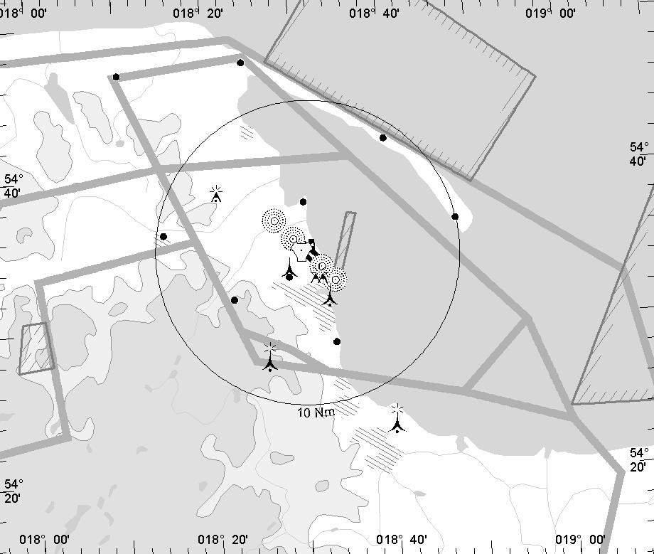 VISUAL OPERATION CHART AIRSPACE: FIS GDAŃSK 127.150 See chart OKSYWIE APPROACH 134.000 AD ELEV 45 OKSYWIE TOWER 119.