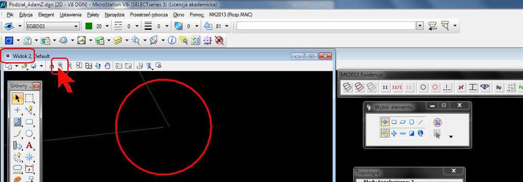 powiększenie w oknie widokowym 2 tak,