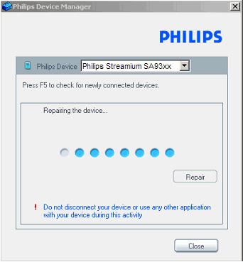 2 Uruchom program Philips Device Manager z menu Start >